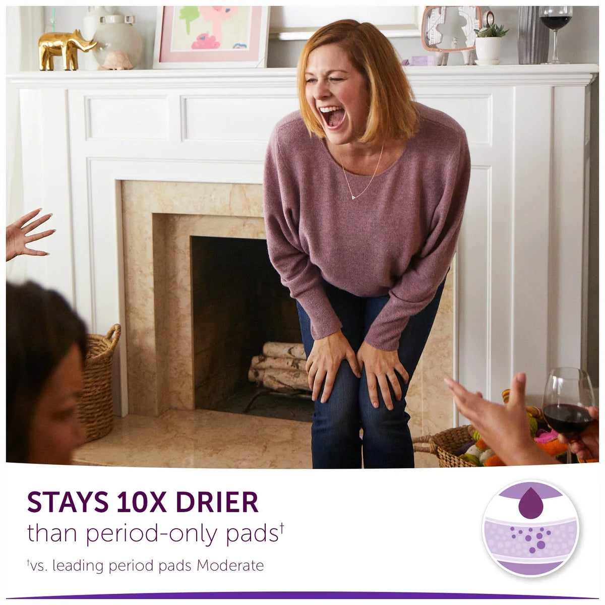 Long, for Women, Pads Absorbency, Maximum Poise Ct Incontinence 42