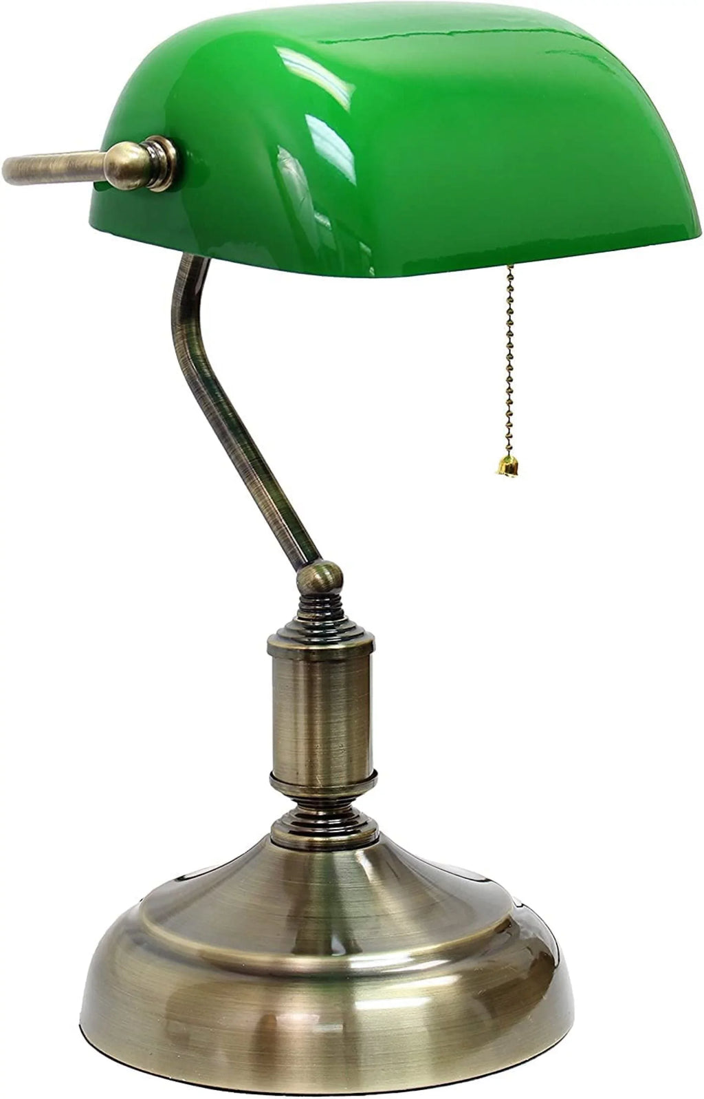 & Opal Aspen Replacement Shade x 5-1/4"W Cased Bankers GREEN Creative 8-3/4"L Lamps, 23601-21, Pharmacy For Glass 3-1/8"H, x