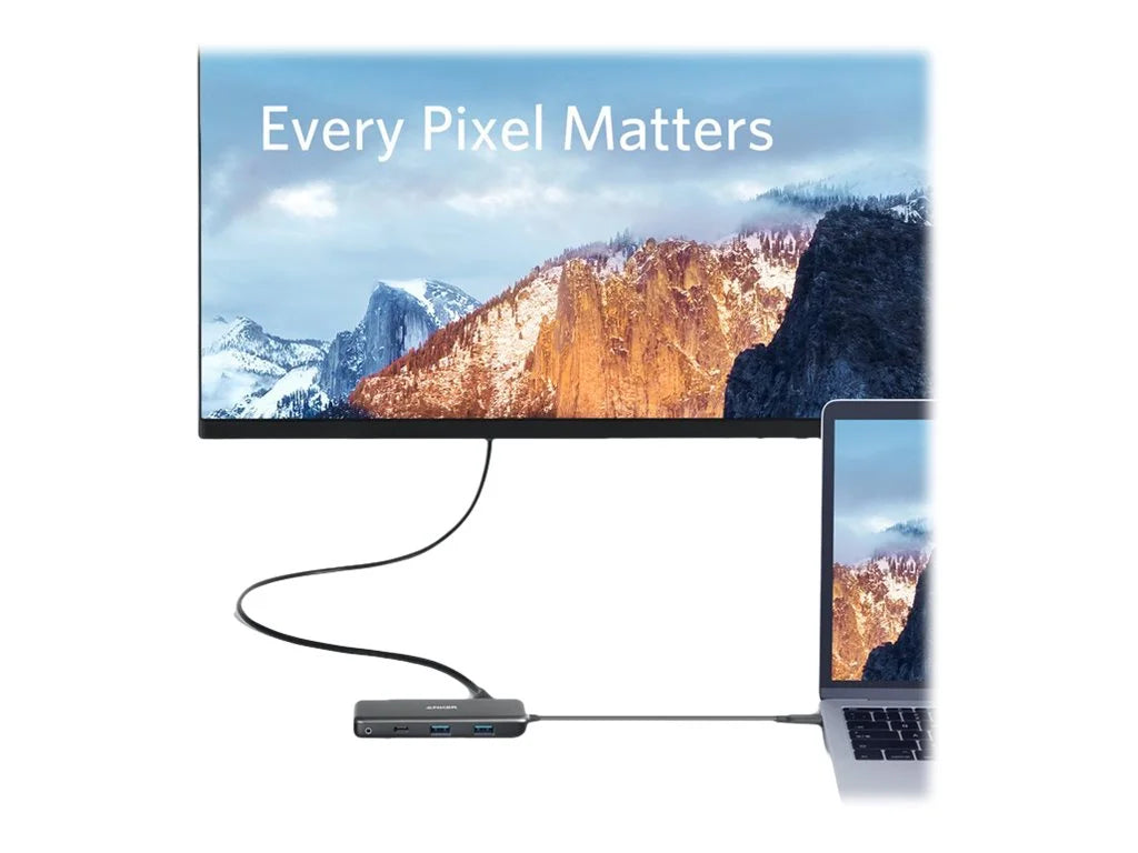 '- Docking - Premium Anker USB-C USB-C HDMI station Hub - 7-in-1