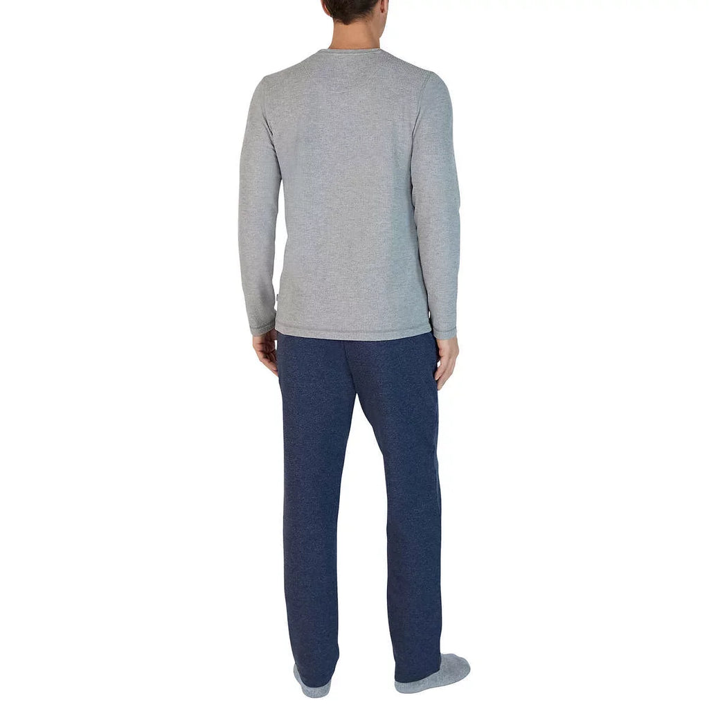& Sleepwear Top Set, Lounge Bottom XL Bauer Gray/Blue, Eddie Pajama Men’s