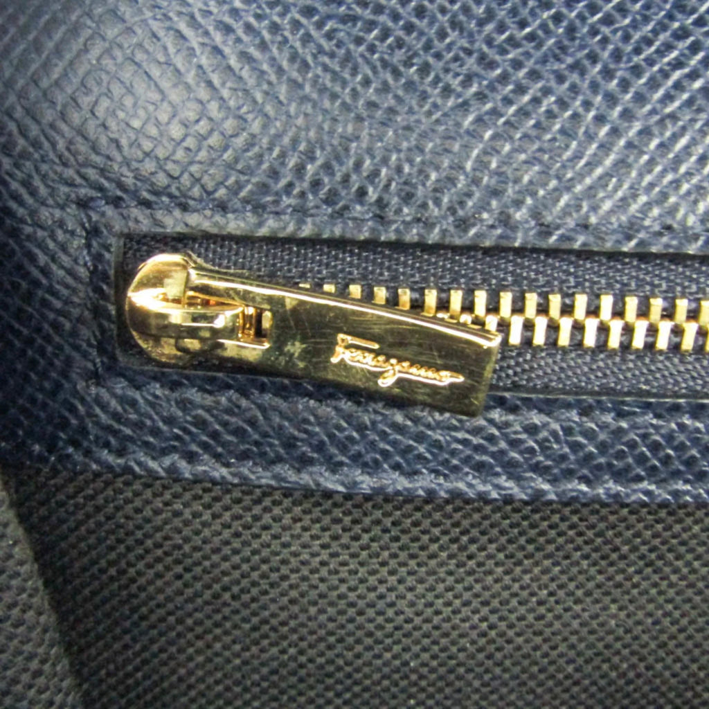0011 Navy Ferragamo (Good) Women's Vara Shoulder Salvatore AU-21 Pre-Owned Leather Bag