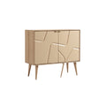 Modern Minimalist Cabinet with Unique Textured Doors