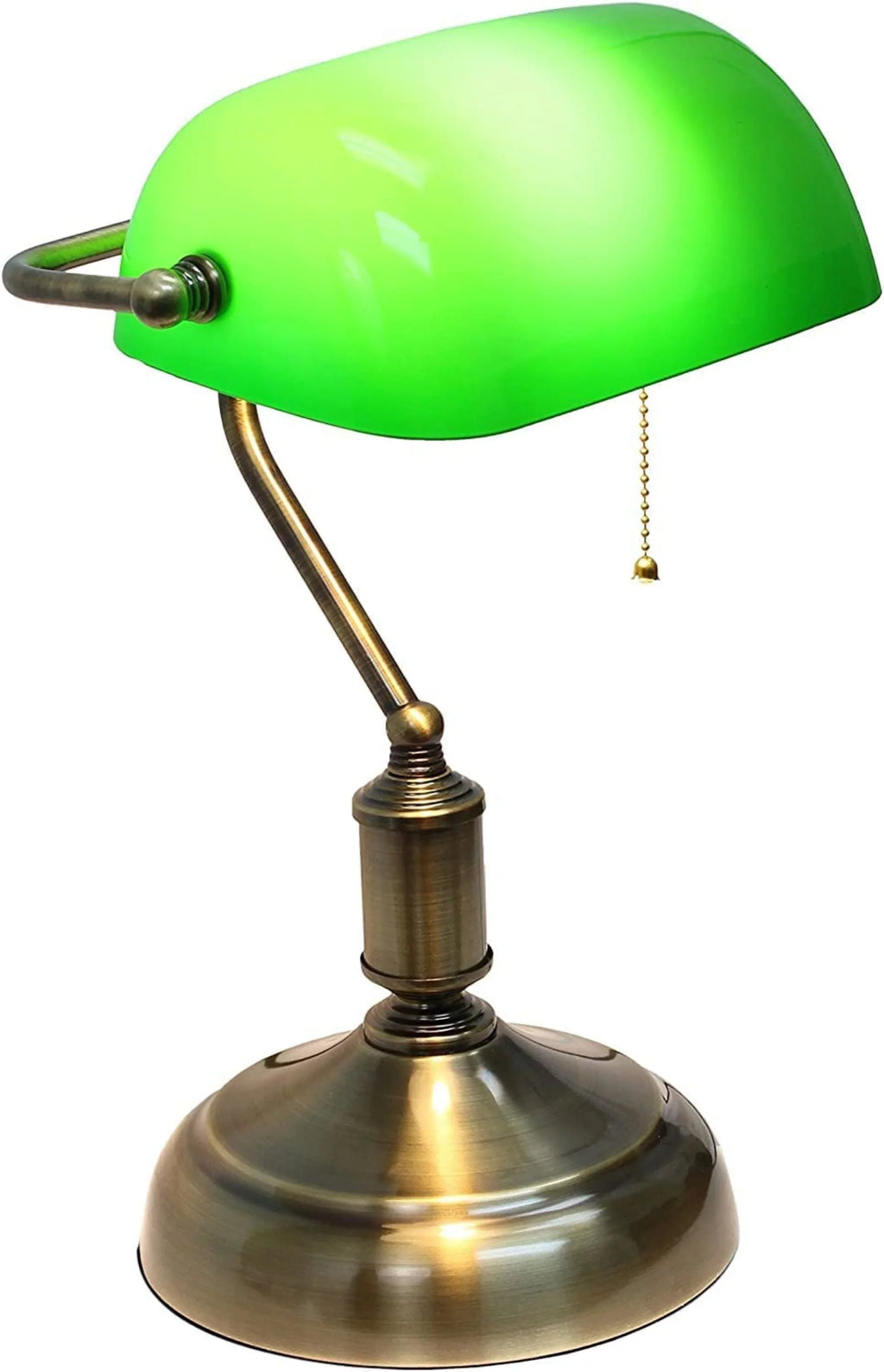 & Opal Aspen Replacement Shade x 5-1/4"W Cased Bankers GREEN Creative 8-3/4"L Lamps, 23601-21, Pharmacy For Glass 3-1/8"H, x
