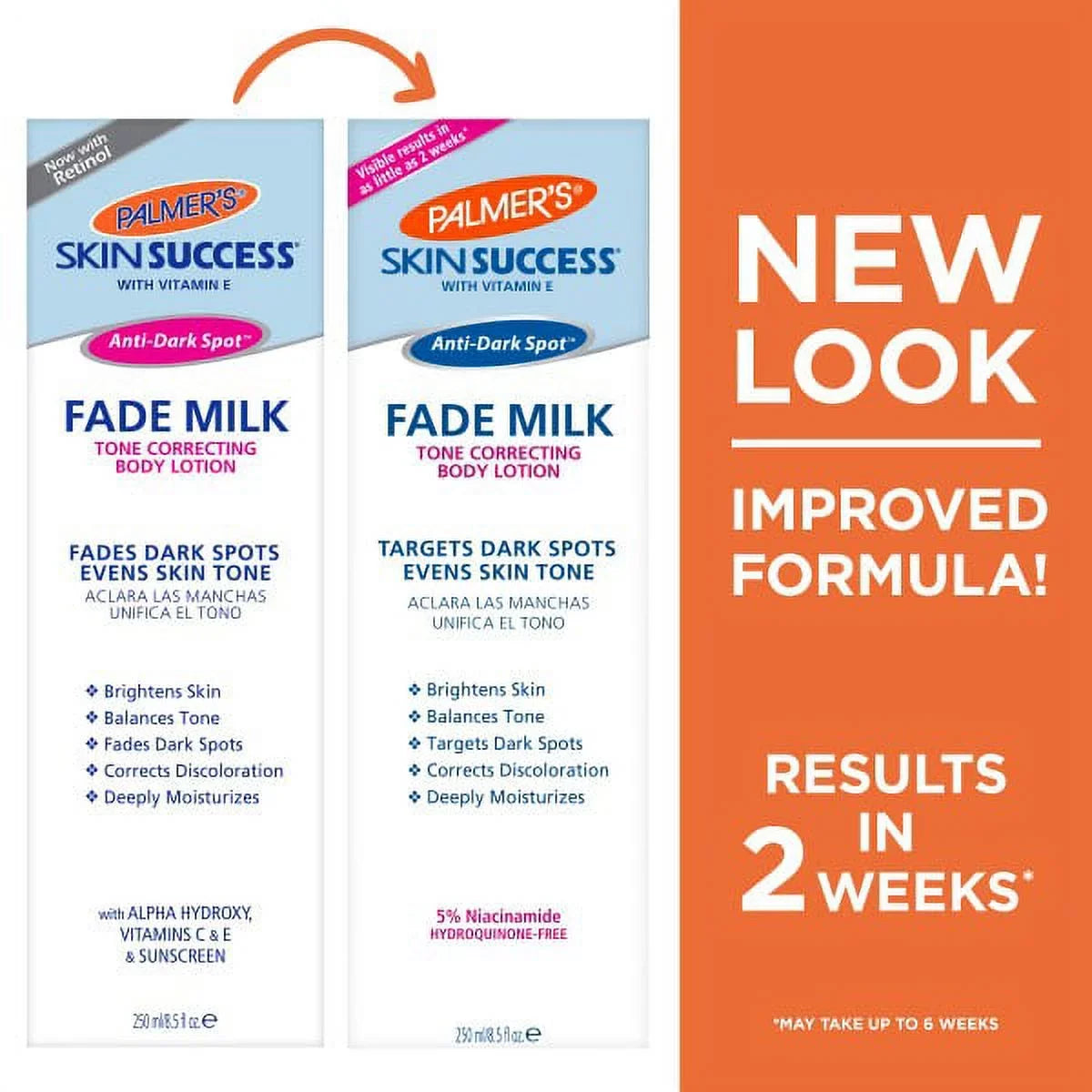 Success Pack oz Skin of Lotion Anti-Dark Palmer's Body 2 8.5 Fade Milk fl Spot