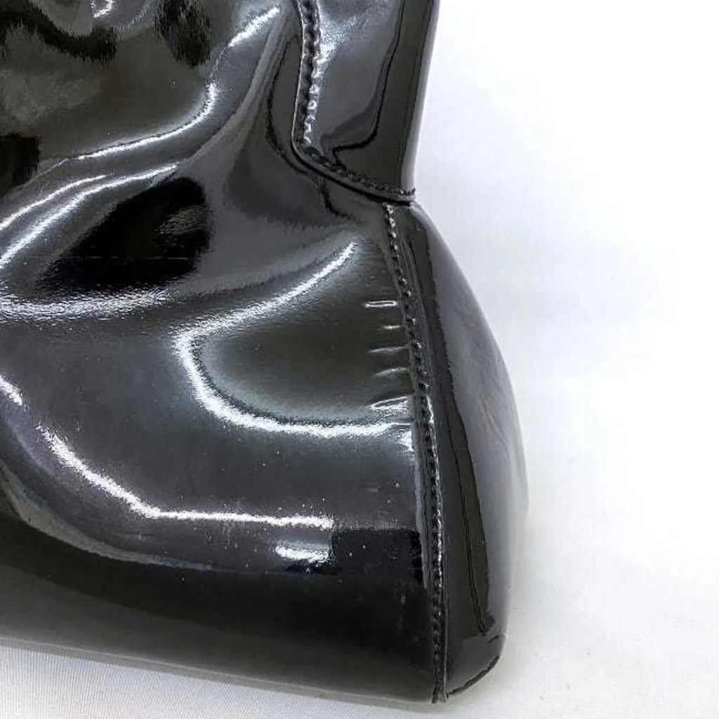 Marcello handbag (Good) tote leather enamel SM black patent Pre-Owned mast Cartier bag L1000833 ladies