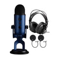Bundle Yeti Headphones with Filter Pop Microphones and Blue Microphone USB