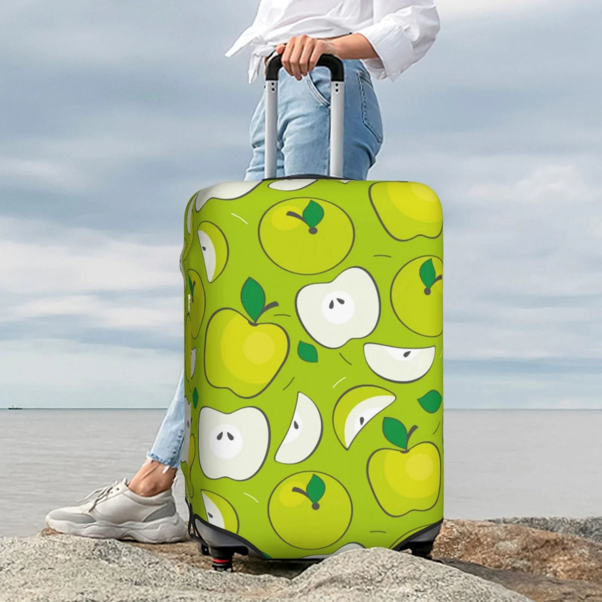 Washable Fashion Suitcase Cover Luggage 18-32 Inch Luggage Print - Green Junzan Protector Fits