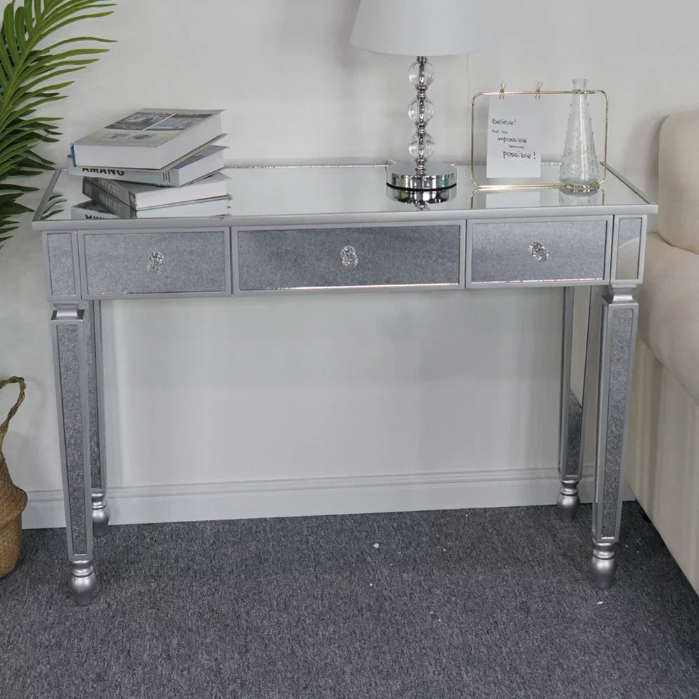 Table Table Dressing Three Mirror Drawers Console Table