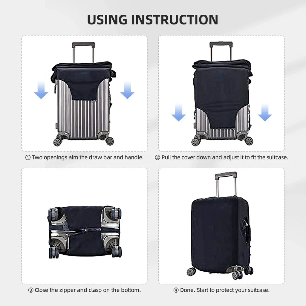 Washable Fashion Suitcase Cover Luggage 18-32 Inch Luggage Print - Green Junzan Protector Fits